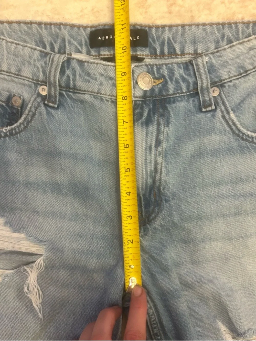 Aeropostale Light Blue Low Rise Baggy Crop Jeans - Picture 6 of 7